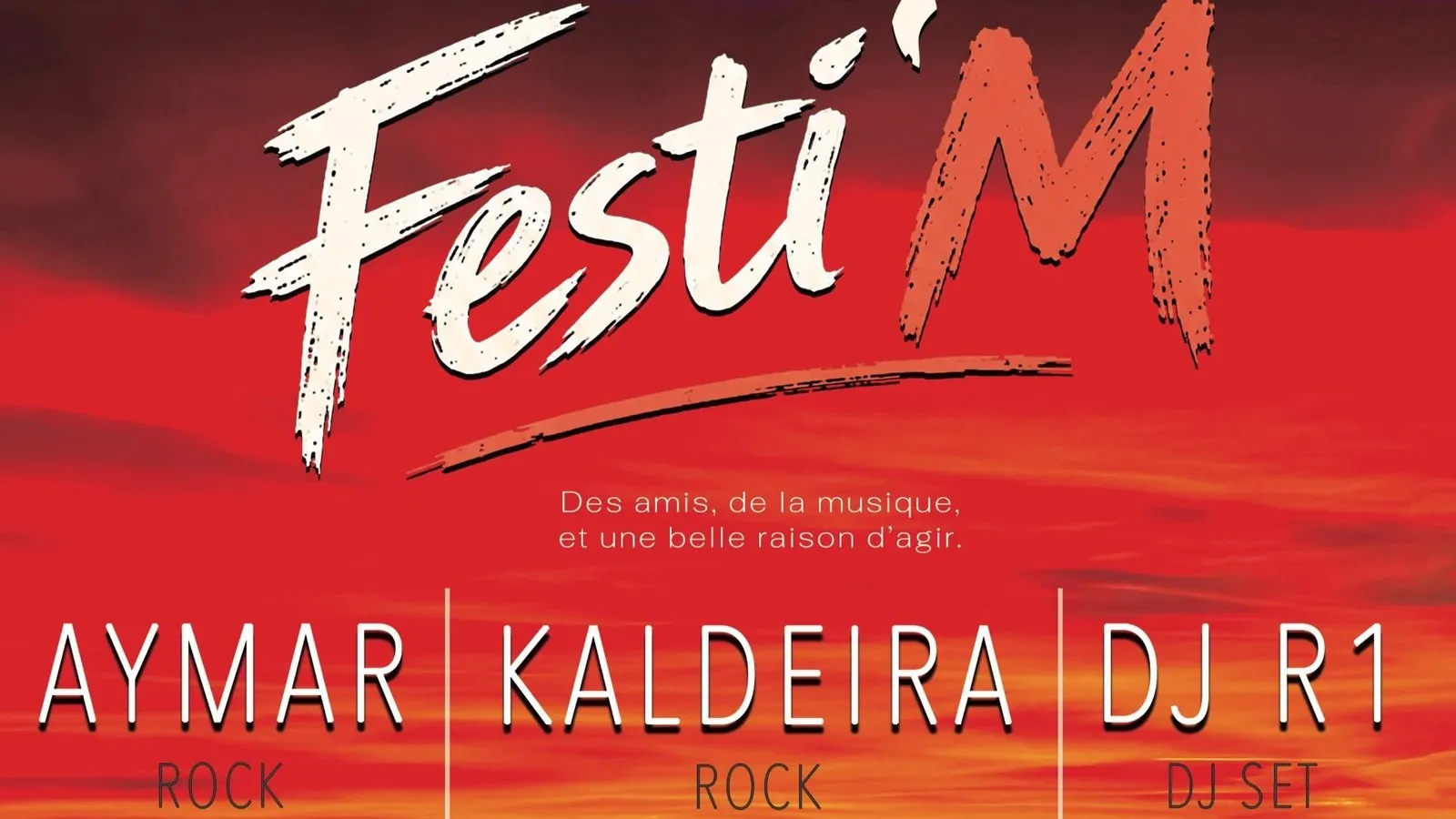 Affiche du Festi'M : Aymar, Kaldeira et DJ R1